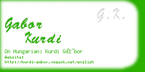 gabor kurdi business card